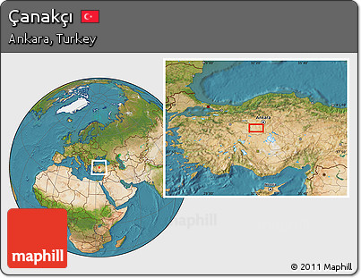 Satellite Location Map of Çanakçı