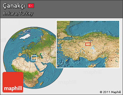Satellite Location Map of Çanakçı