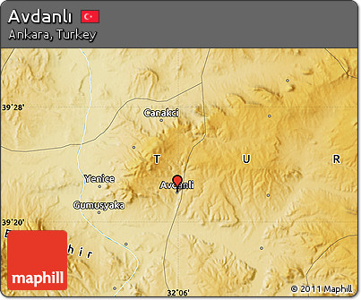 Physical Map of Avdanlı