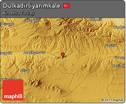 Physical 3D Map of Dulkadirliyarımkale