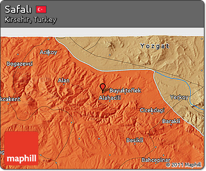 Political 3D Map of Safalı