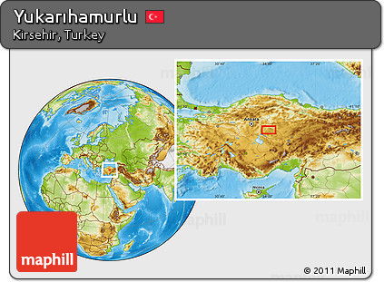 Physical Location Map of Yukarıhamurlu