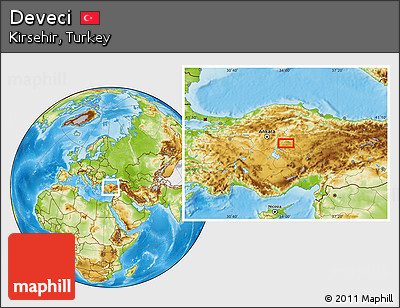 Physical Location Map of Deveci