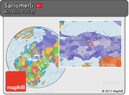 Political Location Map of Sarıömerli