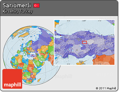 Political Location Map of Sarıömerli
