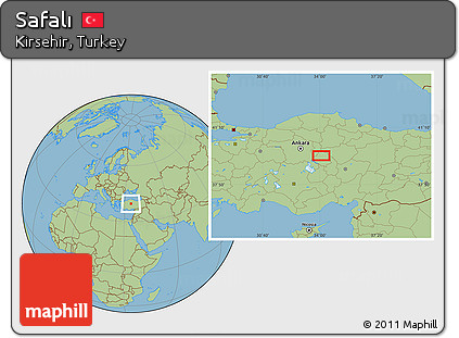 Savanna Style Location Map of Safalı
