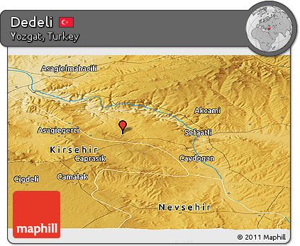 Physical Panoramic Map of Dedeli