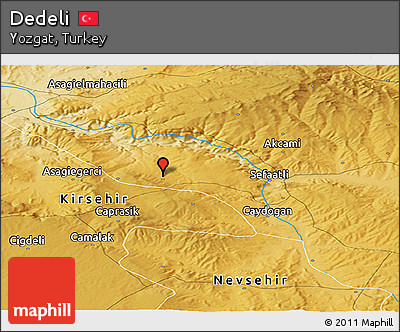 Physical Panoramic Map of Dedeli