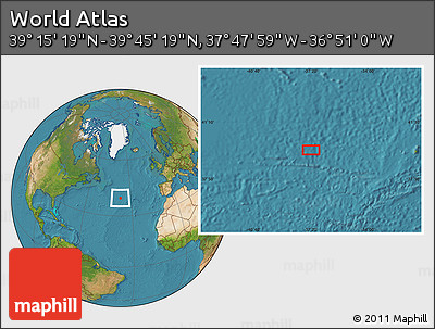 Satellite Location Map of the Area around 39° 30' 19" N, 37° 19' 30" W