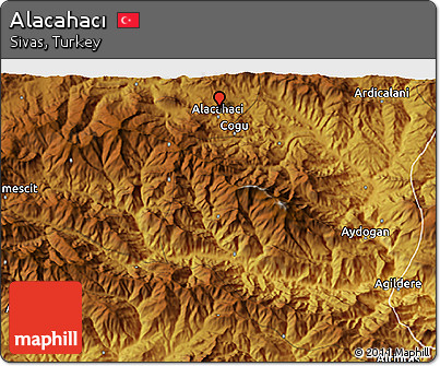 Physical 3D Map of Alacahacı