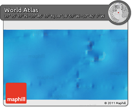 Physical 3D Map of the Area around 39° 30' 19" N, 38° 10' 29" W