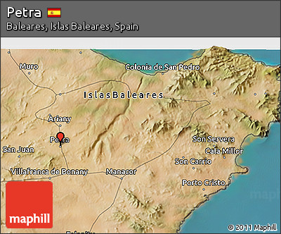 Satellite 3D Map of Petra