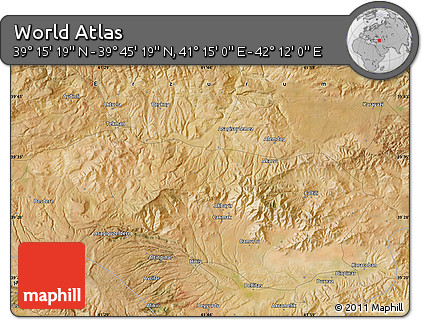 Satellite Map of the Area around 39° 30' 19" N, 41° 43' 30" E