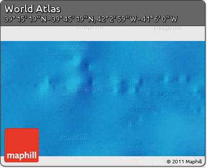 Physical 3D Map of the Area around 39° 30' 19" N, 41° 34' 30" W
