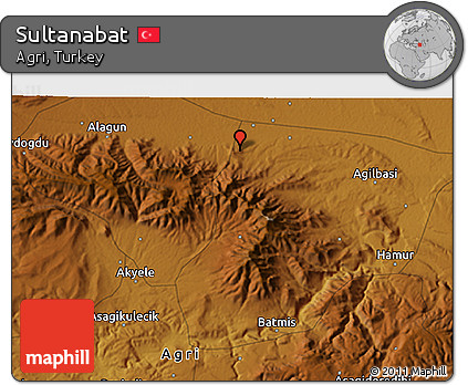 Physical 3D Map of Sultanabat