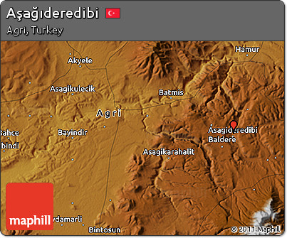 Physical 3D Map of Aşağıderedibi