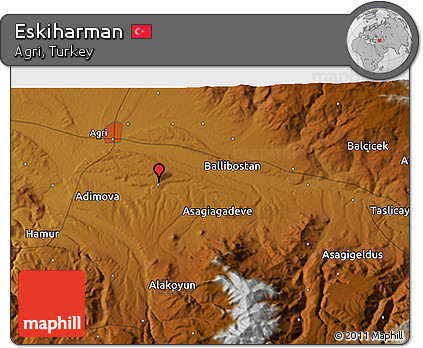 Physical 3D Map of Eskiharman