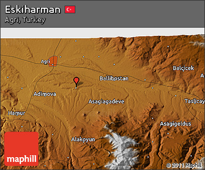 Physical 3D Map of Eskiharman