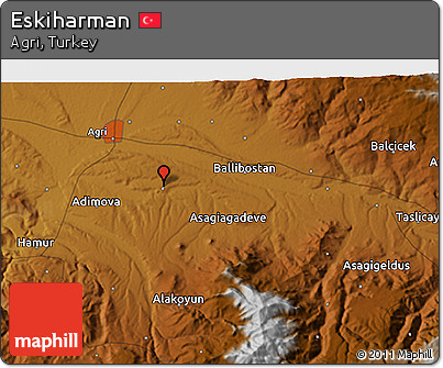 Physical 3D Map of Eskiharman