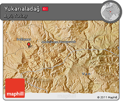 Satellite 3D Map of Yukarıaladağ