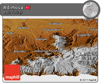 Physical Panoramic Map of Adımova