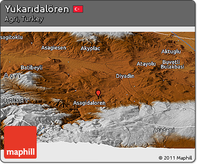 Physical Panoramic Map of Yukarıdalören