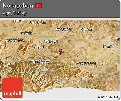 Satellite Panoramic Map of Kocaçoban