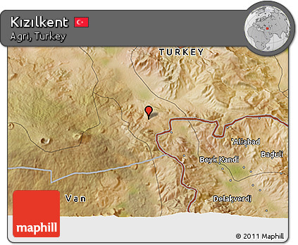 Satellite 3D Map of Kızılkent