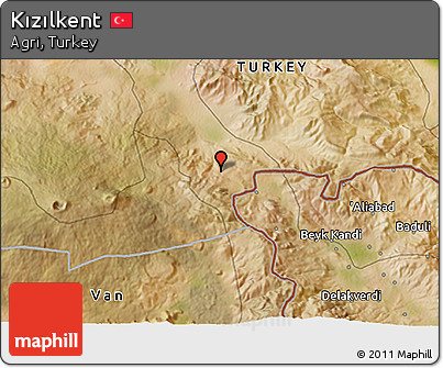 Satellite 3D Map of Kızılkent