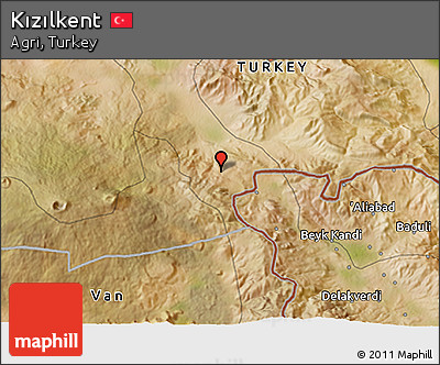 Satellite 3D Map of Kızılkent