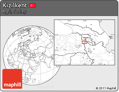 Blank Location Map of Kızılkent