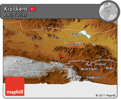 Physical Panoramic Map of Kızılkent