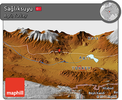 Physical Panoramic Map of Sağlıksuyu