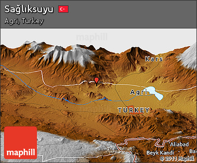 Physical Panoramic Map of Sağlıksuyu