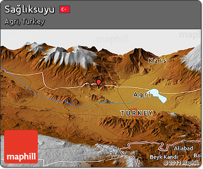 Physical Panoramic Map of Sağlıksuyu