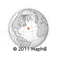 Outline Map of the Area around 39° 30' 19" N, 44° 7' 30" W, rectangular outline