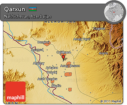 Physical 3D Map of Qarxun