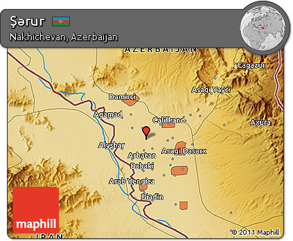 Physical 3D Map of Şǝrur