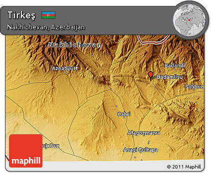 Physical 3D Map of Tirkeş