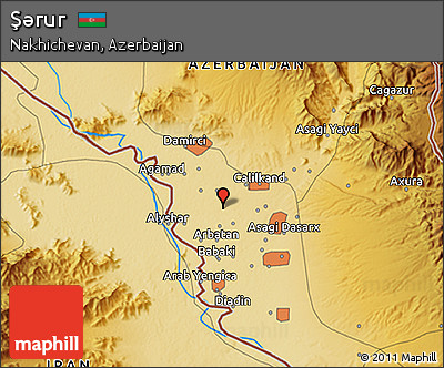 Physical 3D Map of Şǝrur