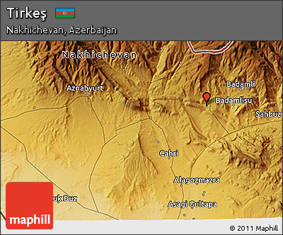 Physical 3D Map of Tirkeş