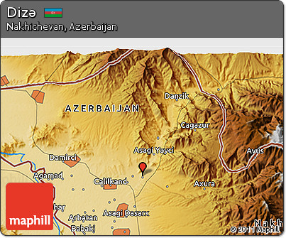 Physical 3D Map of Dizǝ