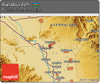 Physical 3D Map of Karaburdzh