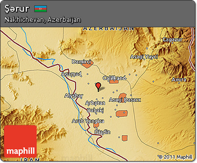 Physical 3D Map of Şǝrur