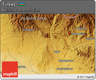Physical 3D Map of Tirkeş