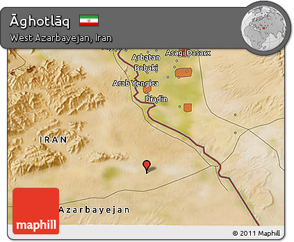 Satellite 3D Map of Āghotlāq