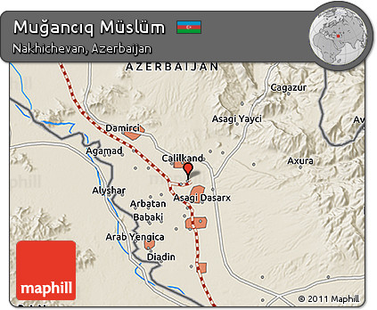 Shaded Relief 3D Map of Muğancıq Müslüm