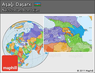 Political Location Map of Aşağı Daşarx