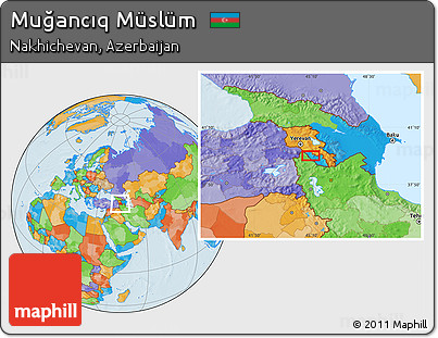 Political Location Map of Muğancıq Müslüm