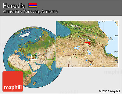 Satellite Location Map of Horadis